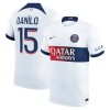 Officiële Voetbalshirt Paris Saint-Germain Danilo 15 Uit 2023-24 - Heren